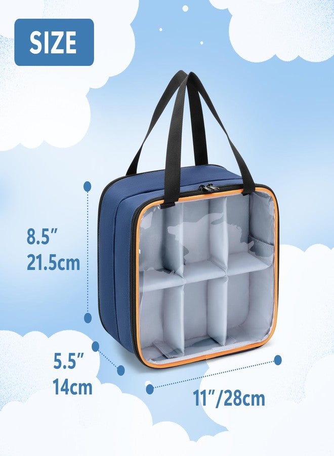 لوكسجا حقيبة تخزين مزدوجة الطبقات من لوكسجا، متوافقة مع شاحنات هوت ويلز مونستر بمقياس 1:64، حقيبة حمل من مادة PVC لشاحنات مونستر جام، تتسع لما يصل إلى 14 سيارة لعبة لهواة الجمع، لون أزرق - Image 5